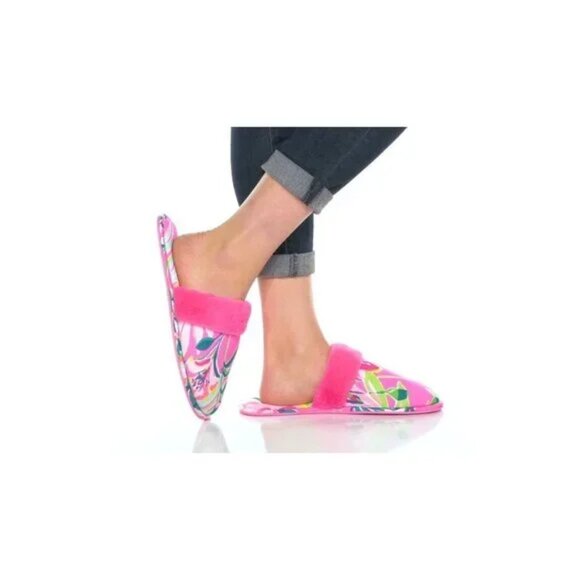 LILLY PULIZTER Clara Slippers Plumeria I'm Feline Fine With Pulitzer Organza Bag - Picture 8 of 8